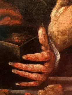 Hot Pamono Pietro Della Vecchia, The Alchemists, Oil on Canvas, 17th Century, Framed
