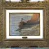 Pamono Pietro Fragiacomo, Vela, 1910s, Oil on Board, Framed