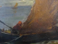 Pamono Pietro Fragiacomo, Vela, 1910s, Oil on Board, Framed