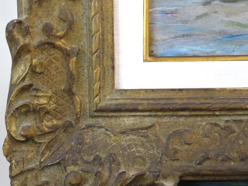 Pamono Pietro Fragiacomo, Vela, 1910s, Oil on Board, Framed