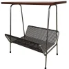 Hot Pamono Pilastro Style Metal and Teak Magazine Rack, 1950s