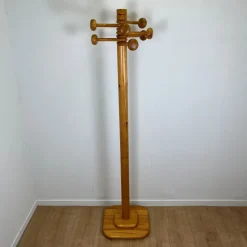 Pamono Pine Coat Rack with Articulated Arm, 1960s> Racks, Hooks & Valets