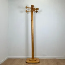 Pamono Pine Coat Rack with Articulated Arm, 1960s><noscript><img width=