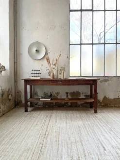 Pamono Pine Drapery Console Table, 1950s> Console Tables