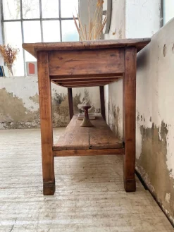 Pamono Pine Drapery Console Table, 1950s><noscript><img width=