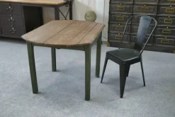 Pamono Pine Table with Green Patinated Base, 1960s> Dining Tables & Sets