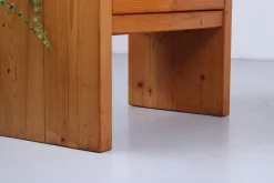 Pamono Pinewood Nightstands from Charlotte Perriand, 1970s, Set of 2><noscript><img width=