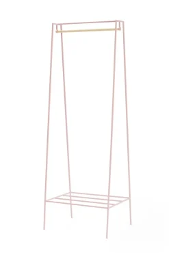 Pamono Pink & Pine Pole Clothing Rail by &New> Racks, Hooks & Valets