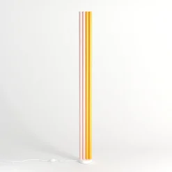 Pamono Pink and Yellow Parallel Tubes Floor Light by Atelier Areti><noscript><img width=