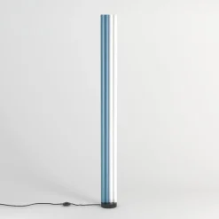 Pamono Pink and Yellow Parallel Tubes Floor Light by Atelier Areti><noscript><img width=