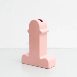 Pamono Pink Ceramic Shiva Flower Vase by Ettore Sottsass for BD Barcelona><noscript><img width=