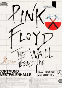 Pamono Pink Floyd The Wall Tour Poster for Dortmund, Germany, 1981> Posters|Wall Decor