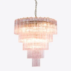 Clearance Pamono Pink Grande Treviso Chandelier from Pure White Lines