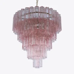 Clearance Pamono Pink Grande Treviso Chandelier from Pure White Lines