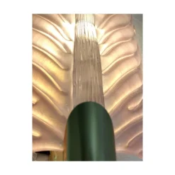 Pamono Pink Leaf Murano Glass Wall Sconces by Simoeng, Set of 2