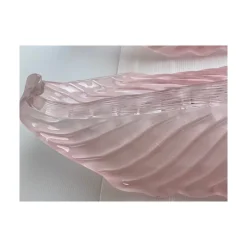 Pamono Pink Leaf Murano Glass Wall Sconces by Simoeng, Set of 2