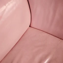 New Pamono Pink Leather Sofa, 1980s