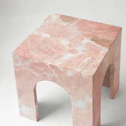 New Pamono Pink Marble Arch Side Table from Kiwano Concept
