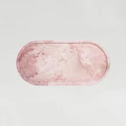 Hot Pamono Pink Marble Oval Tray from Kiwano Concept
