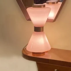 Pamono Pink Murano Hourglass Table Lamp, 1960s> Table Lamps