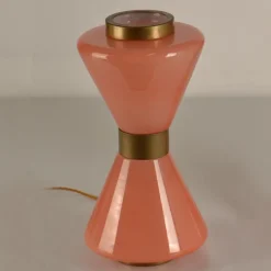Pamono Pink Murano Hourglass Table Lamp, 1960s><noscript><img width=