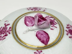 Hot Pamono Pink Porcelain Apponyi Tea Set from Herend Hungary, 1960s, Set of 4