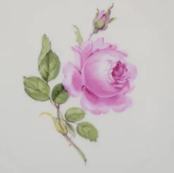 Best Pamono Pink Rose Deep Dinner Plates from Meissen, Germany, 1930s, Set of 5