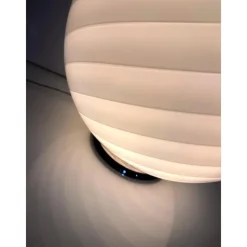 Pamono Pink Swirl and Milky-White Sphere Murano Glass Table Lamp by Simoeng><noscript><img width=