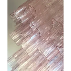 Best Pamono Pink Tronchi Murano Glass Chandelier in Venini Style by Simoeng