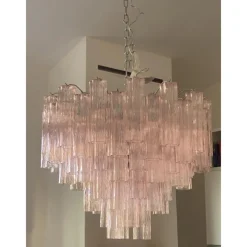 Sale Pamono Pink Tronchi Murano Glass Chandelier by Simoeng