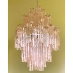 Pamono Pink Tronchi Murano Glass Chandelier by Simoeng><noscript><img width=