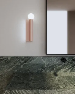 Pamono Pink Tube and Rectangle Wall Light by Atelier Areti> Wall Lights & Sconces