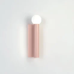 Pamono Pink Tube and Rectangle Wall Light by Atelier Areti><noscript><img width=
