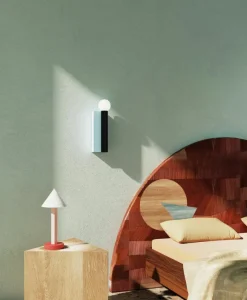 Pamono Pink Tube and Rectangle Wall Light by Atelier Areti><noscript><img width=
