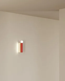Pamono Pink Tube and Rectangle Wall Light by Atelier Areti><noscript><img width=