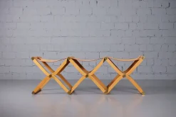 Pamono Pippa Folding 3 Seater Bench by Rena Dumas for Hermès Paris><noscript><img width=