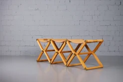 Pamono Pippa Folding 3 Seater Bench by Rena Dumas for Hermès Paris><noscript><img width=