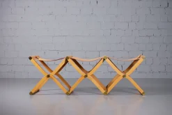 Pamono Pippa Folding 3 Seater Bench by Rena Dumas for Hermès Paris><noscript><img width=