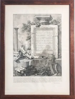 Outlet Pamono Piranesi, Antiquities, Etching, Framed