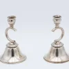 New Pamono Plain Silver Candlesticks, Set of 2