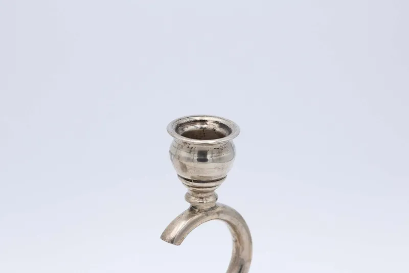 New Pamono Plain Silver Candlesticks, Set of 2