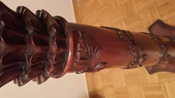 Pamono Plant Column Stand in Mahogany, 1930s><noscript><img width=
