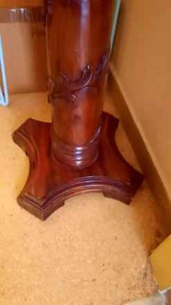 Pamono Plant Column Stand in Mahogany, 1930s><noscript><img width=