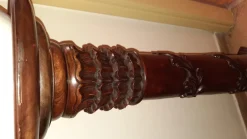 Pamono Plant Column Stand in Mahogany, 1930s><noscript><img width=
