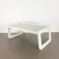 Pamono Plastic White Bed Tray Table by Luigi Massoni for Guzzini, 1980s> Trays