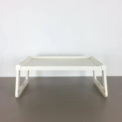 Pamono Plastic White Bed Tray Table by Luigi Massoni for Guzzini, 1980s> Trays