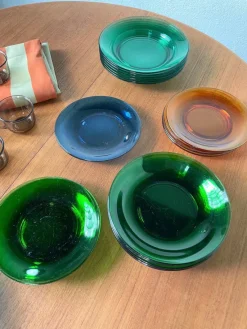 Pamono Plates and Cups Set from Duralex, 1960s, Set of 43> Dinner Plates & Bowls