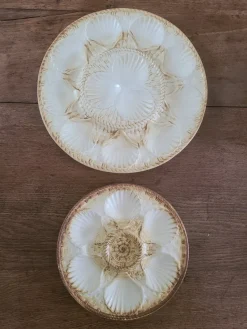 Pamono Plates and Oyster Dish, 1920s, Set of 9><noscript><img width=