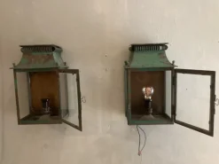 Pamono Platina Copper Classic Model Garden Wall Light, Maison, France, 1970s, Set of 2><noscript><img width=