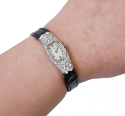 Discount Pamono Platinum Bracelet Watch with Diamonds